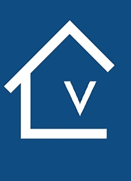 Isotipo Veronica Blanco en fondo azul JPG cc